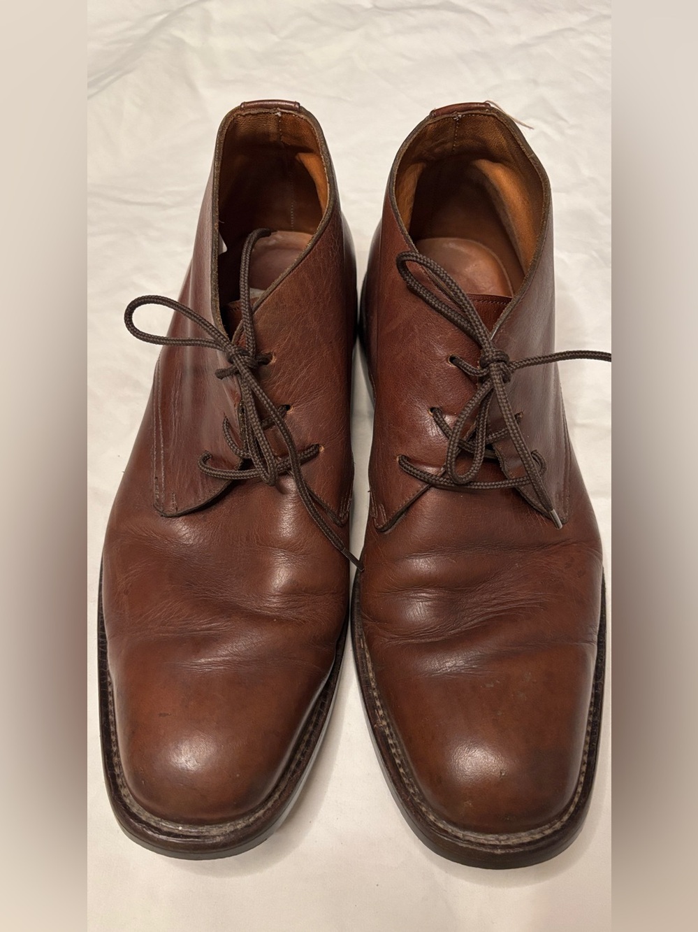 MG Shoes Buenos Aires Men’s Brown Leather Chukka Ankle Boots Lace Up